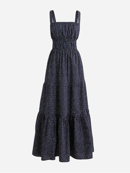 J. Crew Dresses & Skirts - J. Crew Tiered midi dress with convertible straps in dot - Large